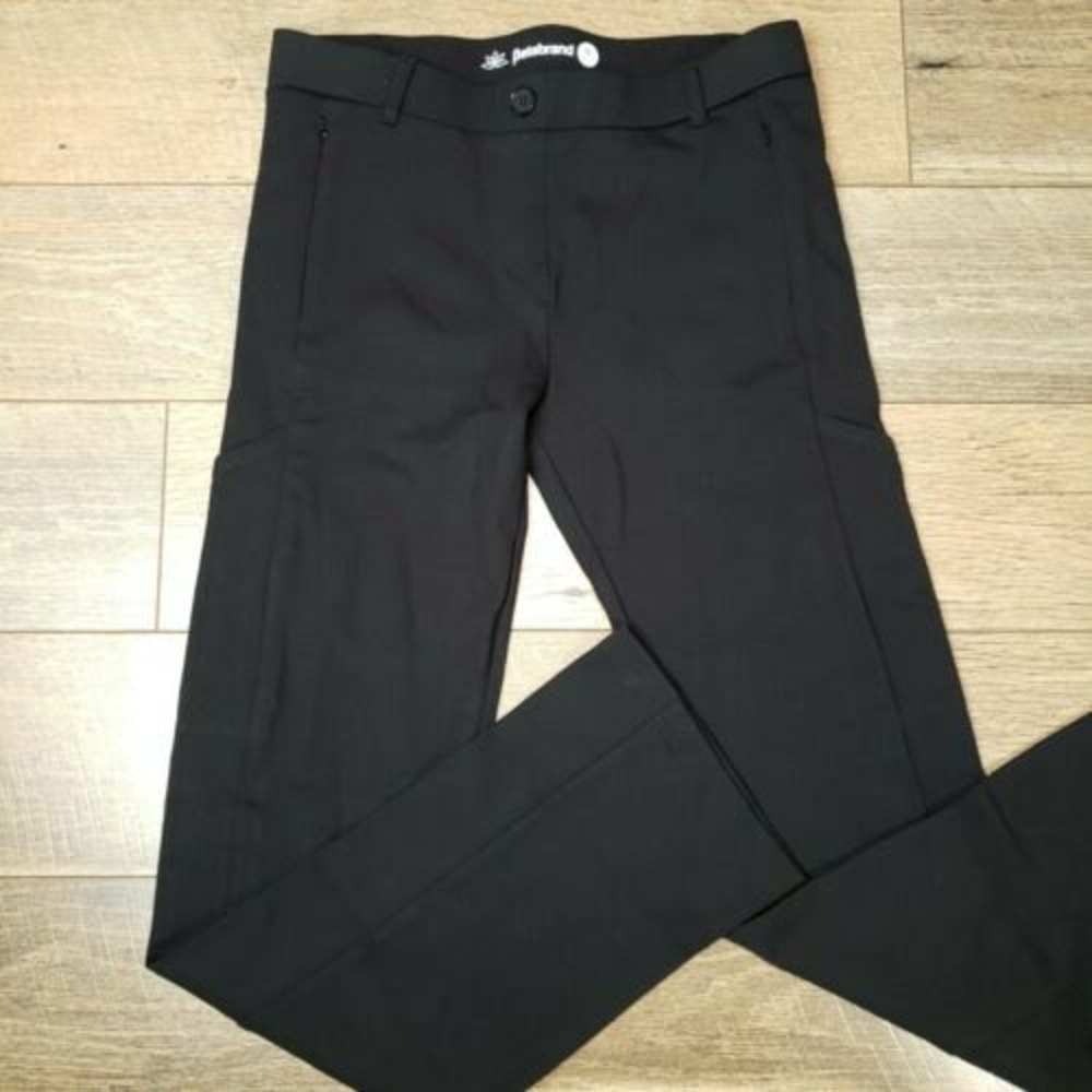 Betabrand Straight Leg Classic Dress Pant Black Yoga Pants Sz Med Petite